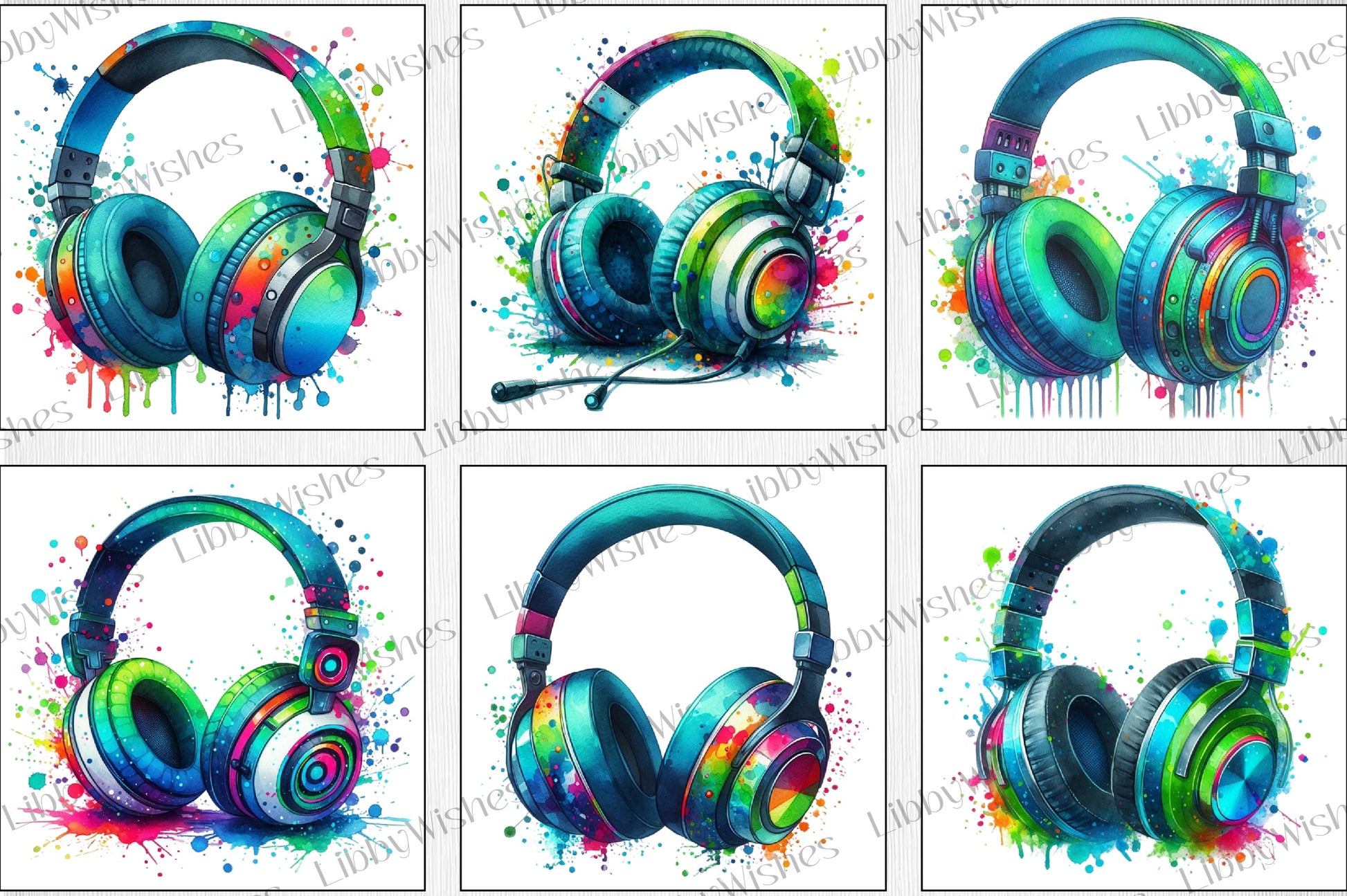 Dynamic Game Headphone Clipart Bundle - CraftNest - Digital Crafting and Art