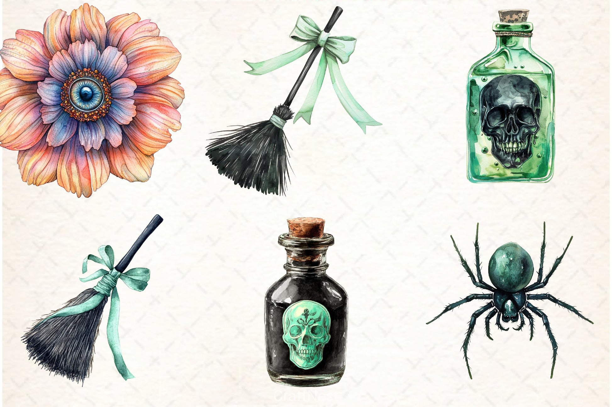 Pastel Halloween Clipart Bundle 1 - CraftNest - Digital Crafting and Art