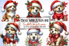 Dogs Santa Hat Clipart Bundle