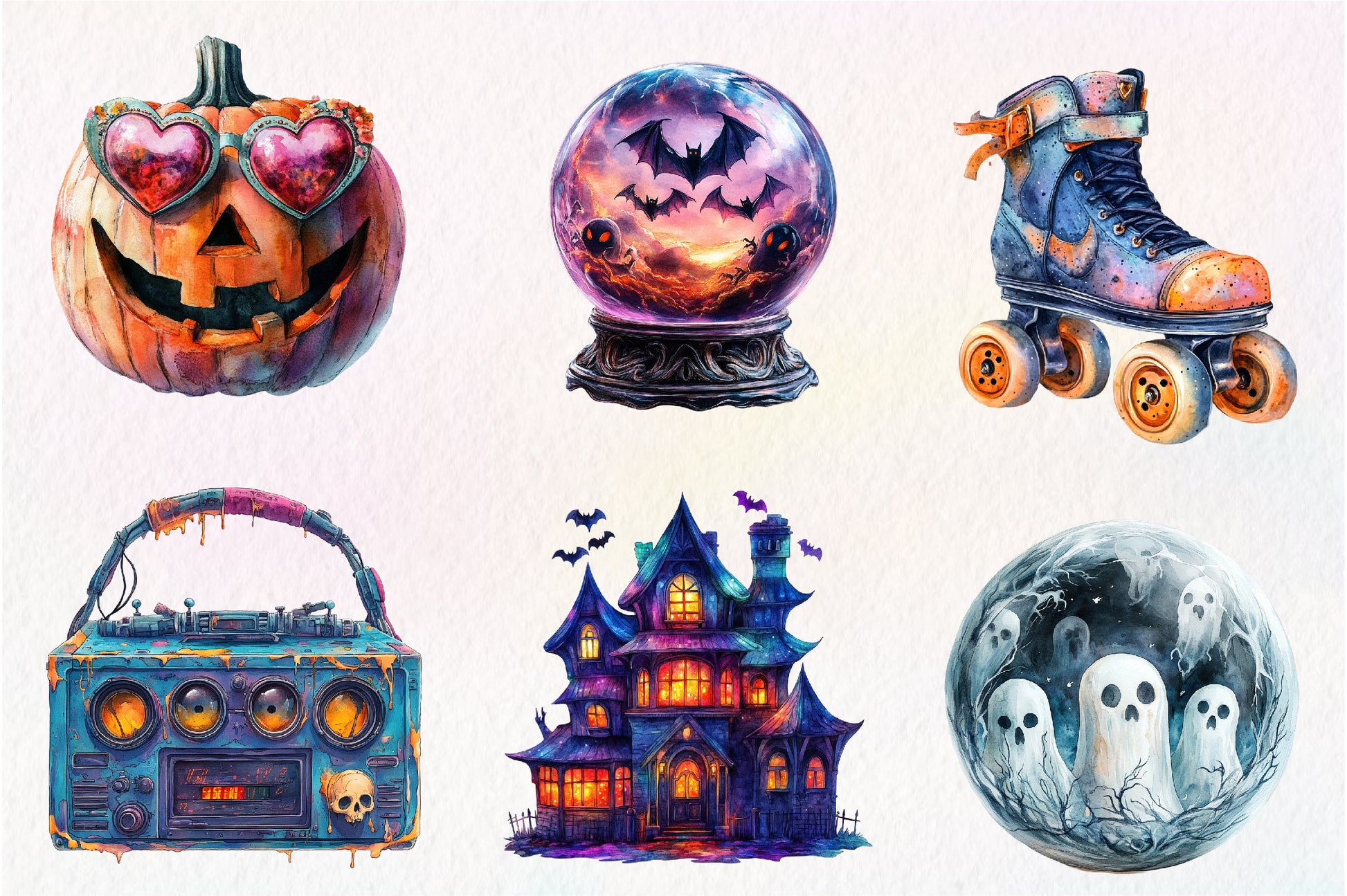 Disco Halloween Clipart Bundle - CraftNest - Digital Crafting and Art