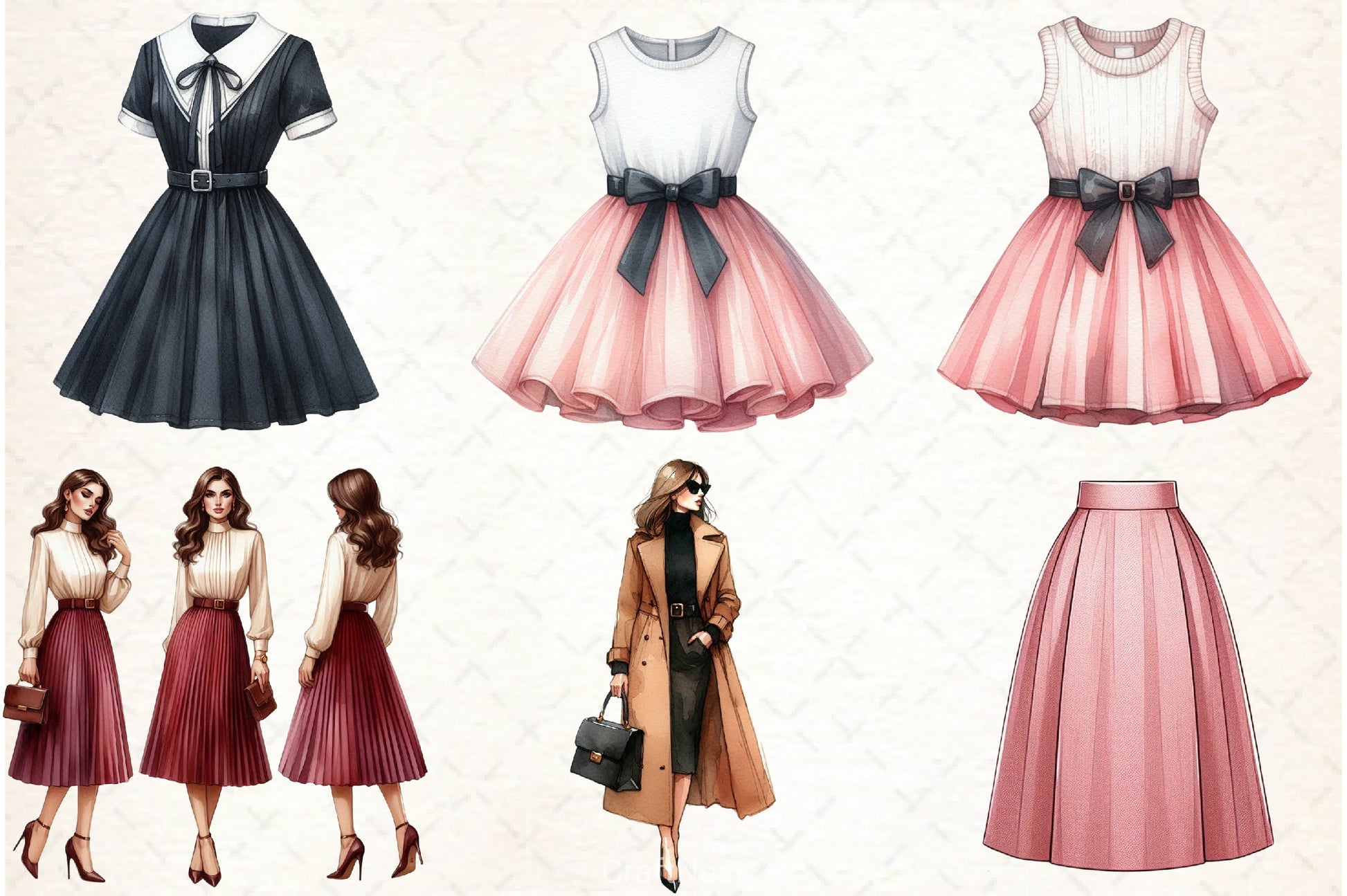 Fashion Classy Woman Clipart Bundle - CraftNest - Digital Crafting and Art