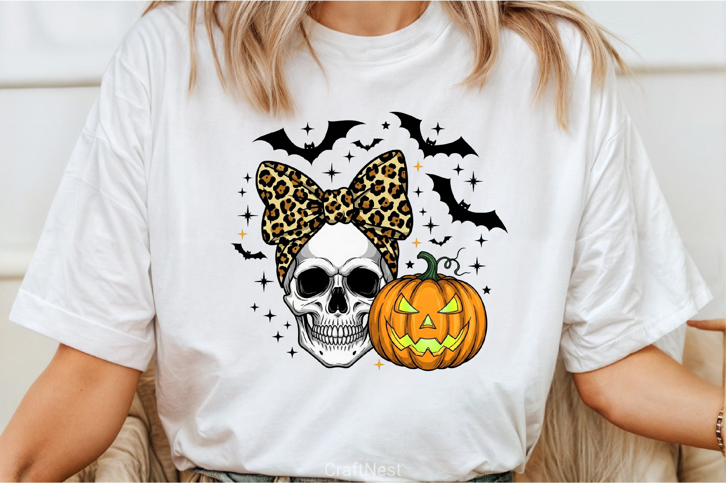 Skull & Bow Pumpkin Halloween Clipart Bundle - CraftNest - Digital Crafting and Art