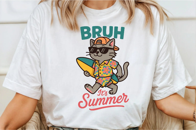 Summer Funny Cat Clipart Bundle - CraftNest - Digital Crafting and Art