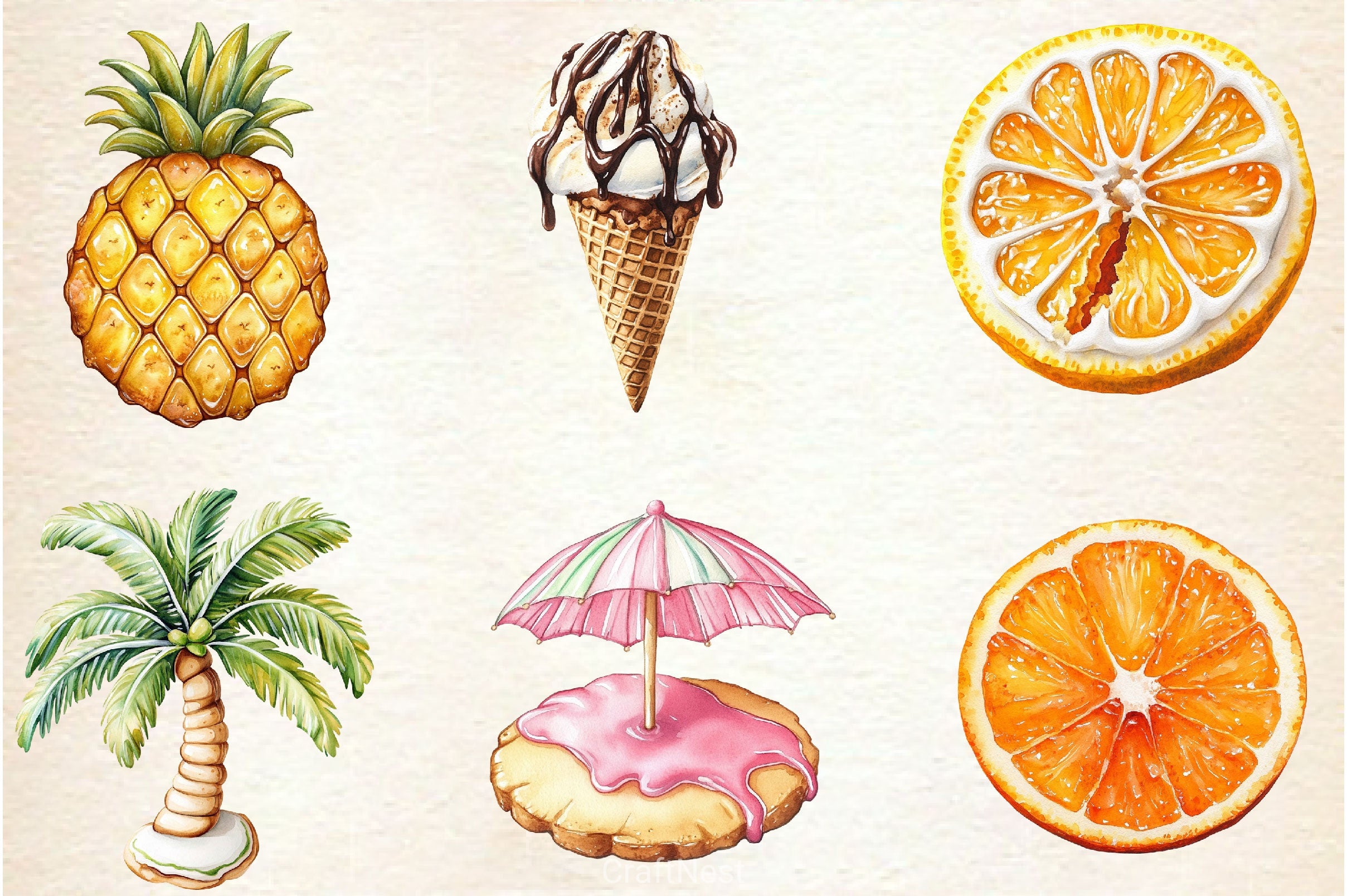 Summer Cookies Clipart Bundle 2 - CraftNest - Digital Crafting and Art