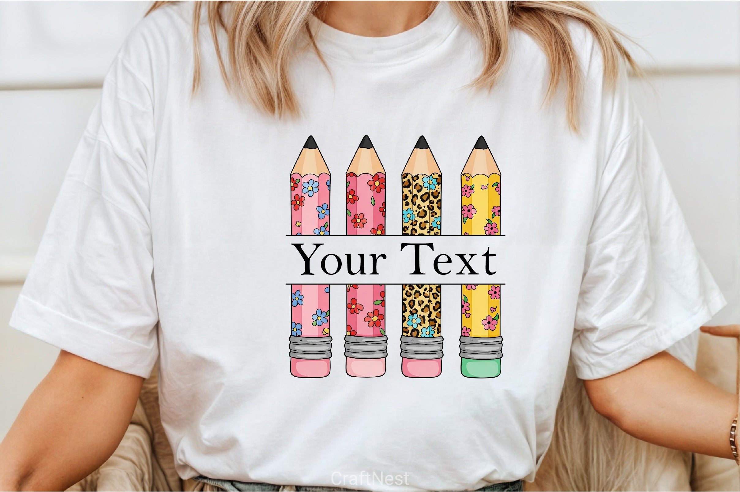 Pencil Trio Monogram Frame Clipart Bundle - CraftNest - Digital Crafting and Art