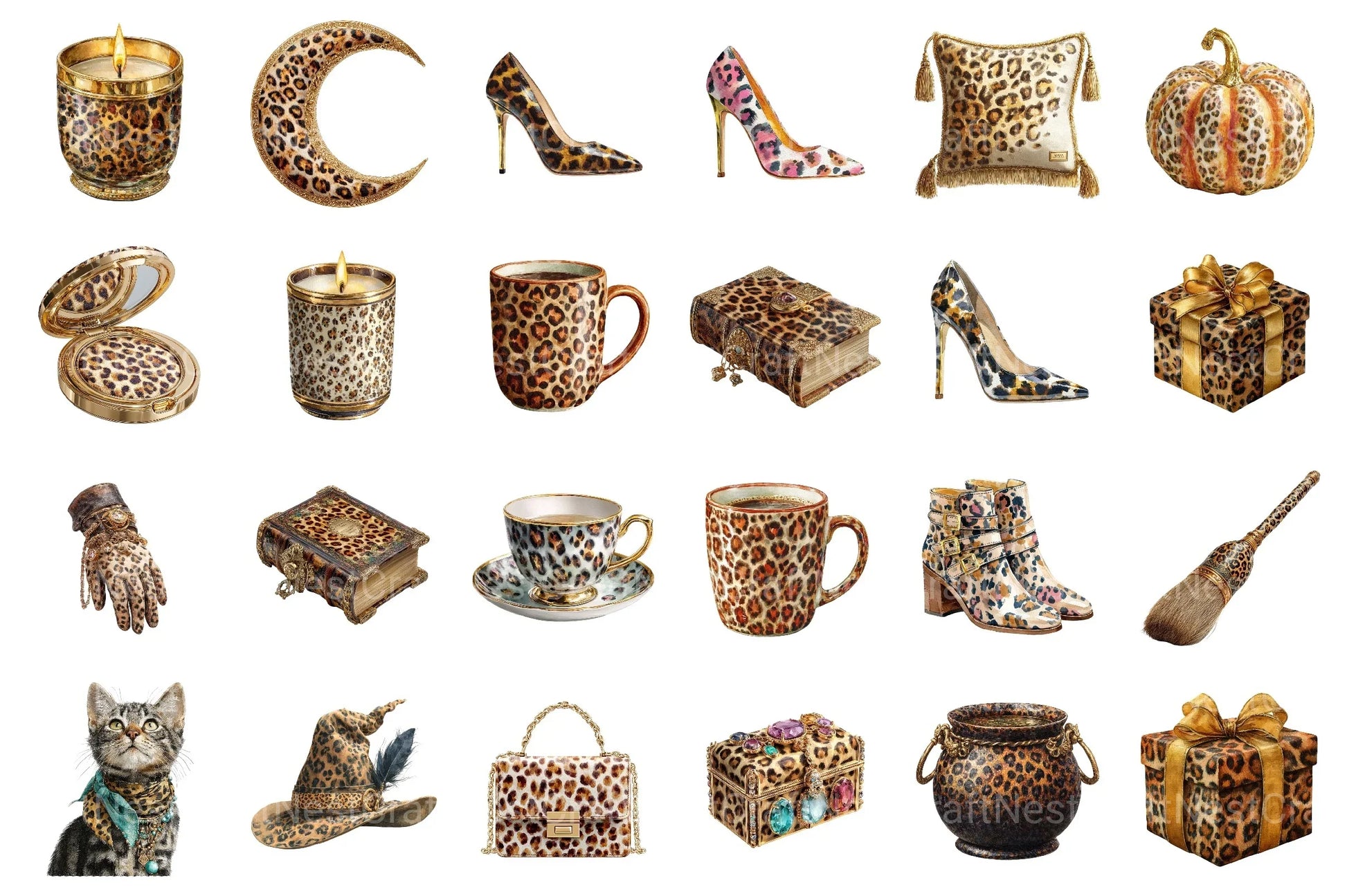 Leopard Print Halloween Clipart Bundle - CraftNest - Digital Crafting and Art