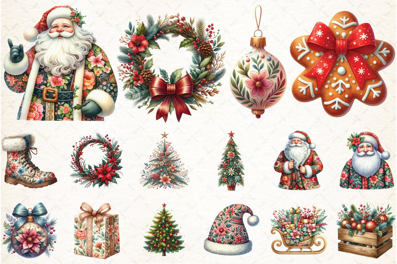 Festive Christmas Clipart Bundle 16 - CraftNest - Digital Crafting and Art