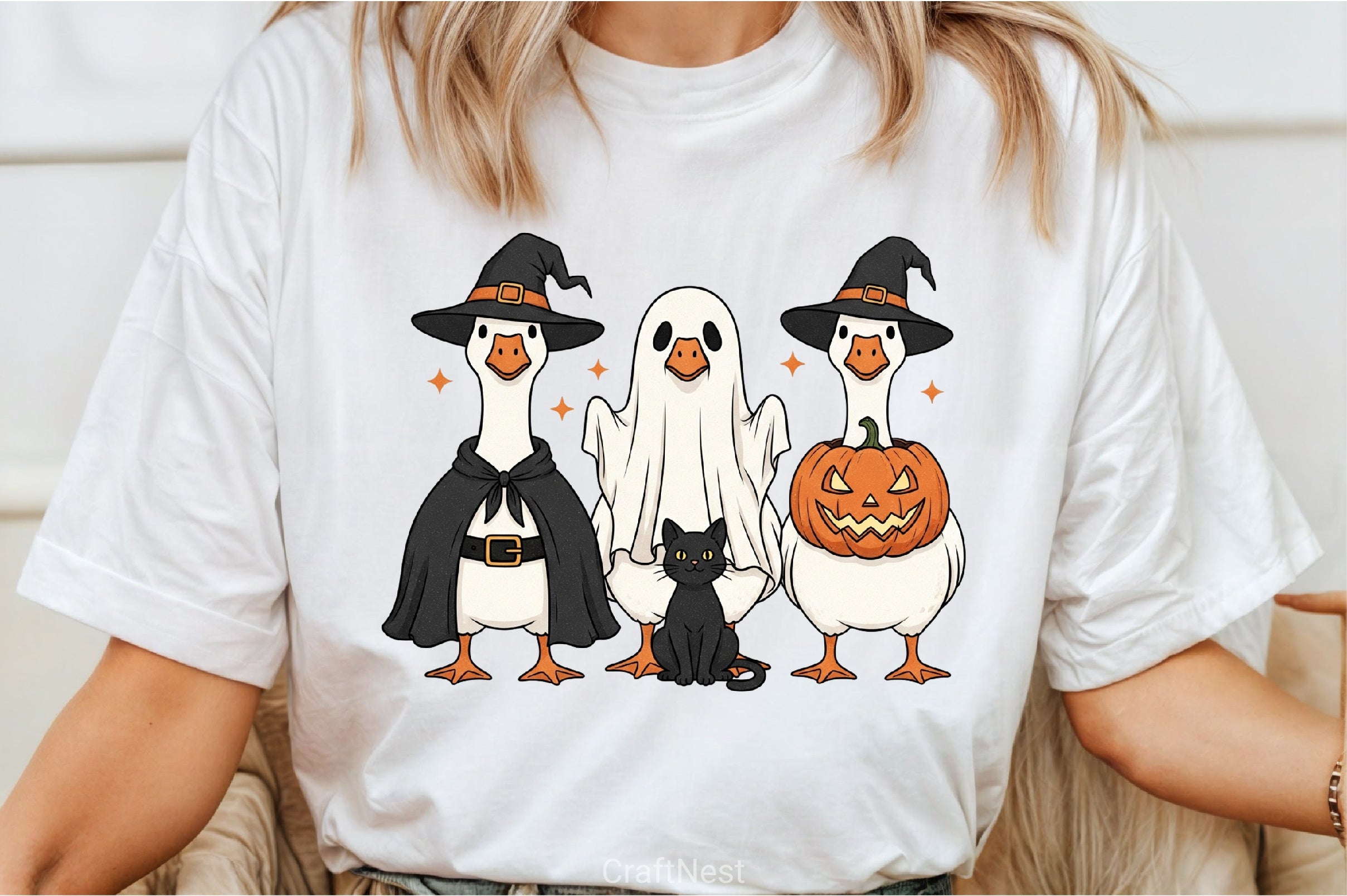 Halloween Goose & Boo Ghost Clipart Bundle - CraftNest - Digital Crafting and Art
