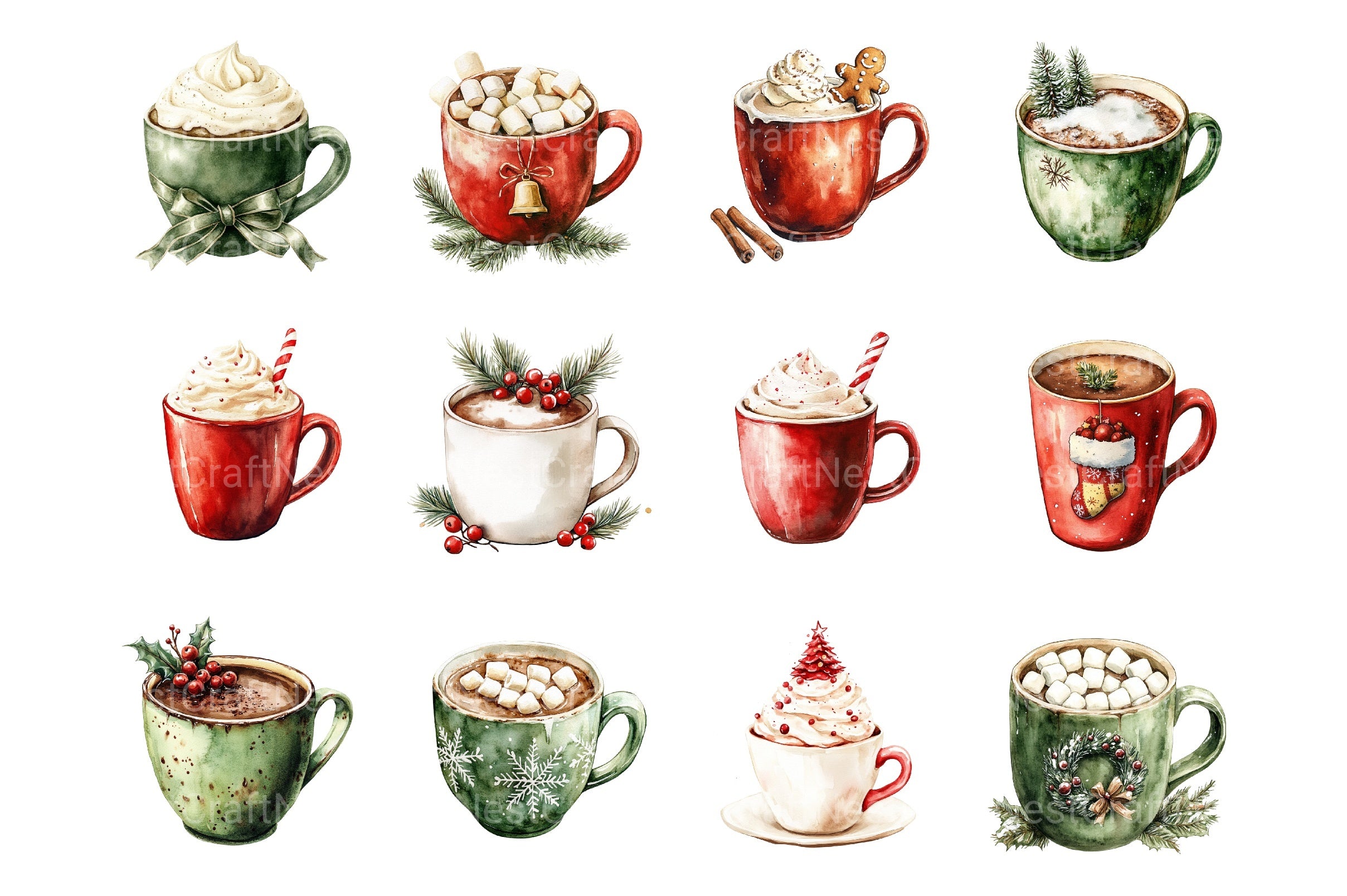 Christmas Sweets & Cozy Winter Clip Art Bundle - CraftNest - Digital Crafting and Art
