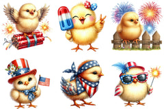 4th of July Chick Sublimation Clipart - CraftNest - Digital Crafting and Art
