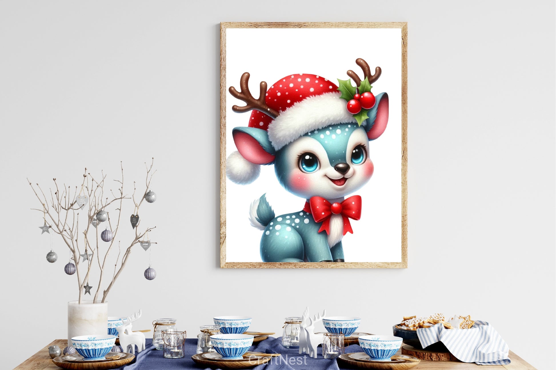 Funny Christmas Reindeer Clipart Bundle - CraftNest - Digital Crafting and Art