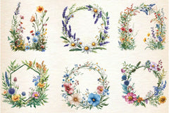 Wildflowers Frame Clipart Bundle - CraftNest - Digital Crafting and Art