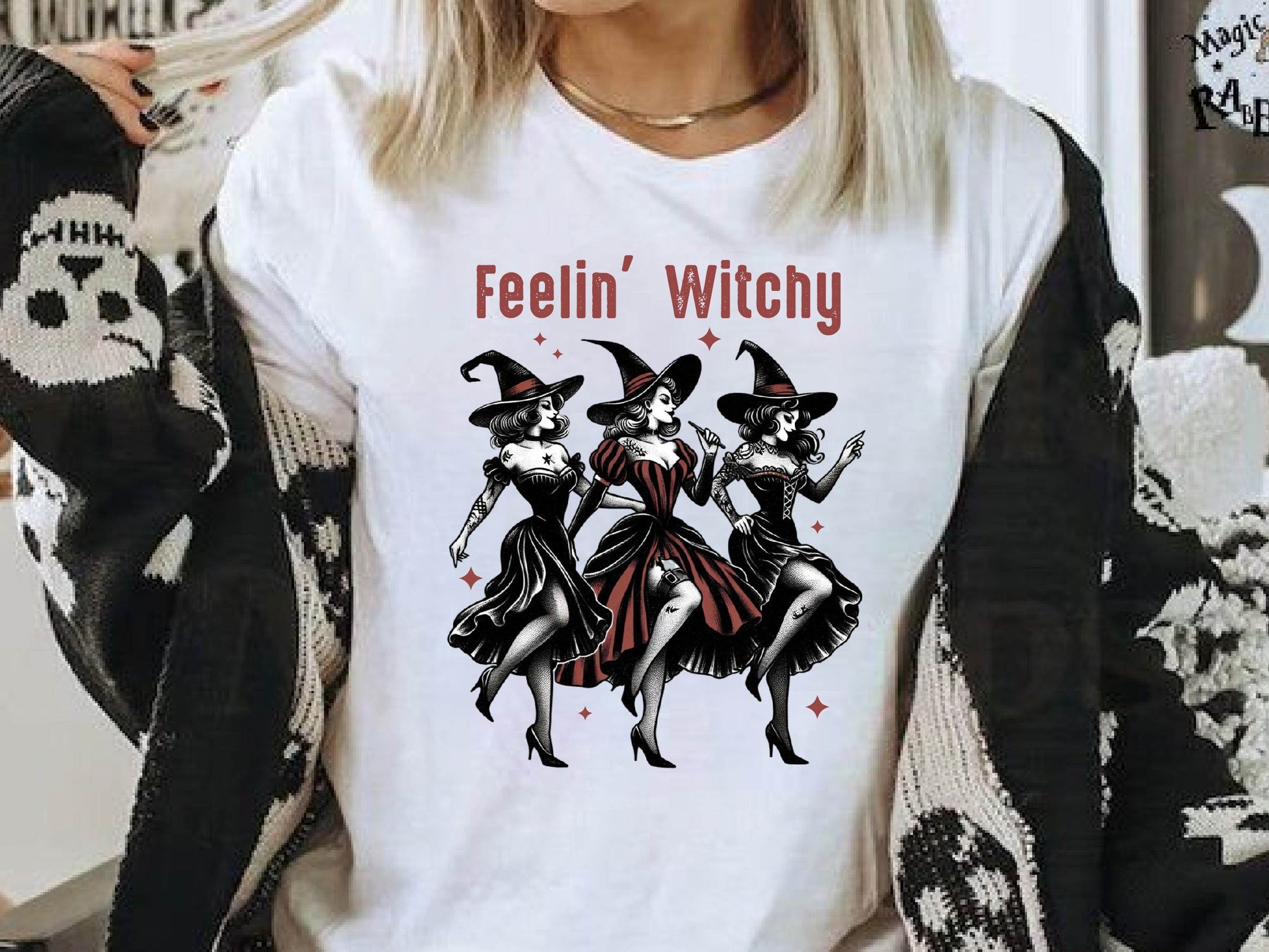 Feelin Witchy Retro Witch Halloween Clipart Bundle - CraftNest - Digital Crafting and Art