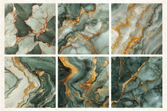 Sage Gold Marble Digital Background Bundle - CraftNest - Digital Crafting and Art