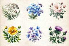 Botanical Forest Wildflower Clipart Bundle - CraftNest - Digital Crafting and Art