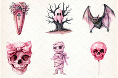 Pink Halloween Clipart Bundle 3 - CraftNest - Digital Crafting and Art