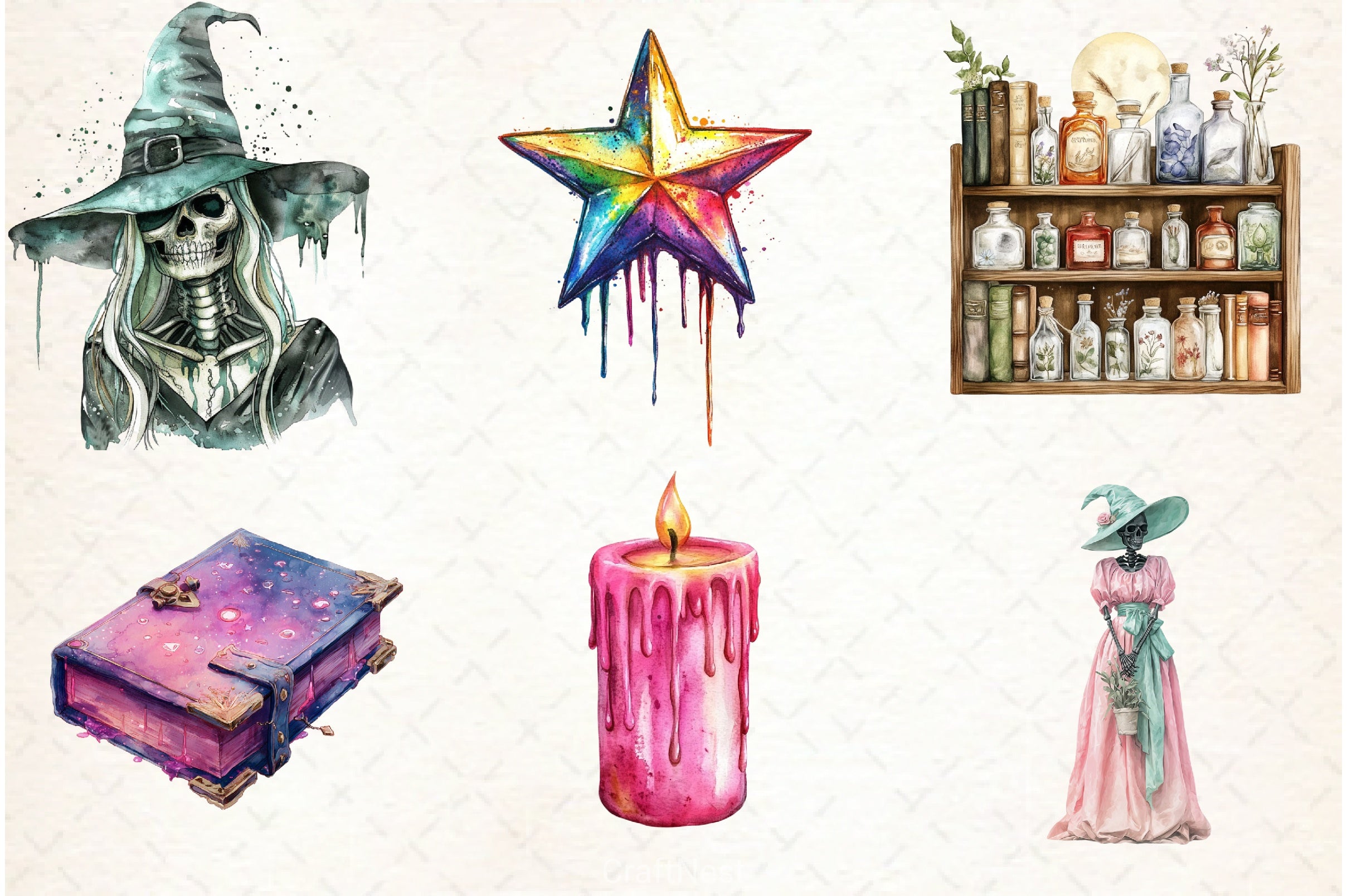 Pastel Spooky Halloween Clipart Bundle - CraftNest - Digital Crafting and Art