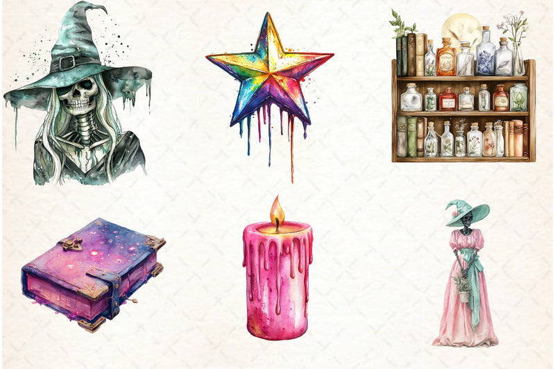 Pastel Spooky Halloween Clipart Bundle - CraftNest - Digital Crafting and Art