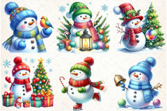 Christmas Snowman Clipart Bundle 18 - CraftNest - Digital Crafting and Art