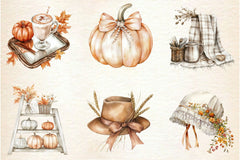 Neutral Rustic Coquette Fall Clipart Bundle 2 - CraftNest - Digital Crafting and Art