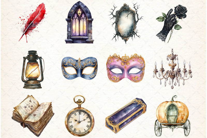 Antique Halloween Clipart Bundle 1 - CraftNest - Digital Crafting and Art