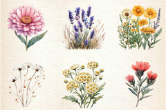 Autumn Wildflowers Clipart Bundle 9 - CraftNest - Digital Crafting and Art