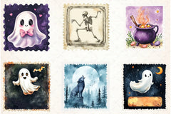 Halloween Stamp Clipart Bundle 2 - CraftNest - Digital Crafting and Art
