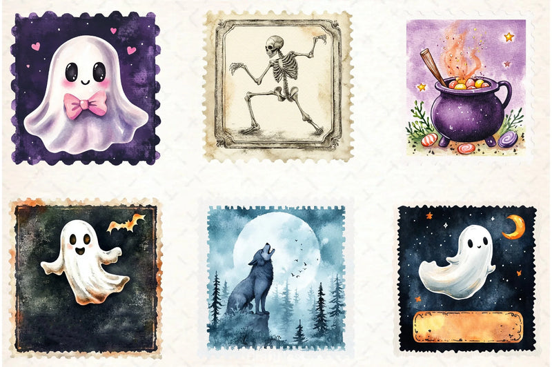Halloween Stamp Clipart Bundle 2 - CraftNest - Digital Crafting and Art