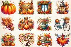 Autumn Decor Clipart Bundle - CraftNest - Digital Crafting and Art
