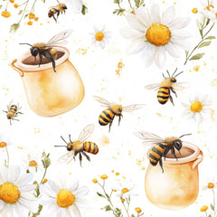 Lovely Bee Digital Paper - CraftNest - Digital Crafting and Art