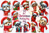 Christmas Peeking Dogs Clipart Bundle