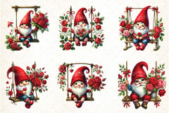 Valentine's Gnome Swing Clipart Bundle - CraftNest - Digital Crafting and Art
