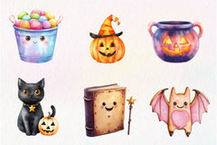 Cute Halloween Set Clipart Bundle 3 - CraftNest - Digital Crafting and Art