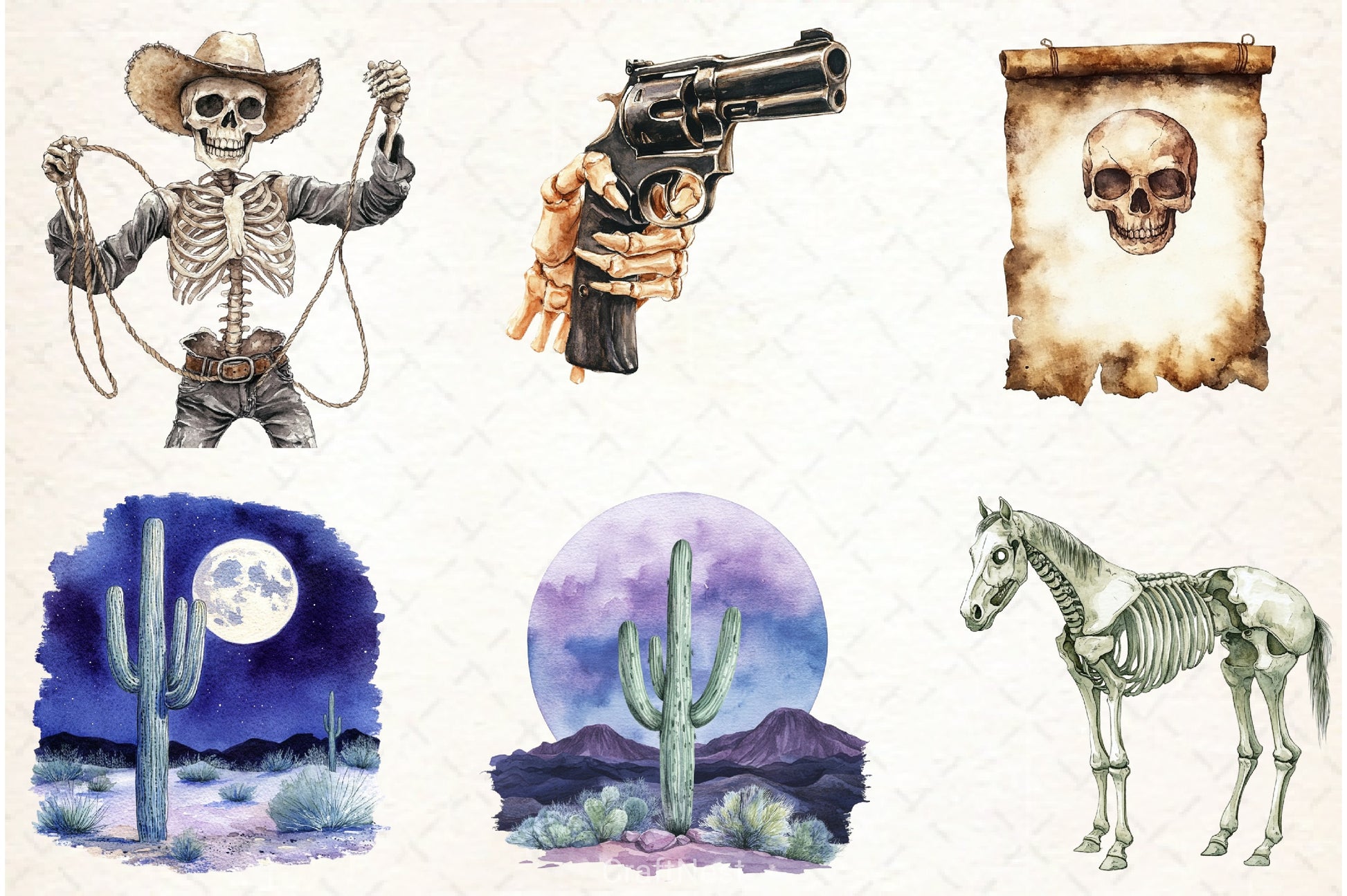 Western Gothic Clipart Bundle - CraftNest - Digital Crafting and Art