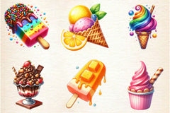 Summer Ice Cream Clipart Bundle 8 - CraftNest - Digital Crafting and Art