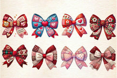Patchwork Valentine's Day Bow Clipart Bundle 2 - CraftNest - Digital Crafting and Art