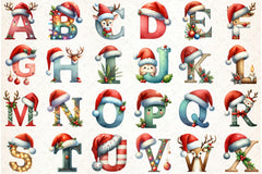 Christmas Alphabet Clipart Bundle 2 - CraftNest - Digital Crafting and Art