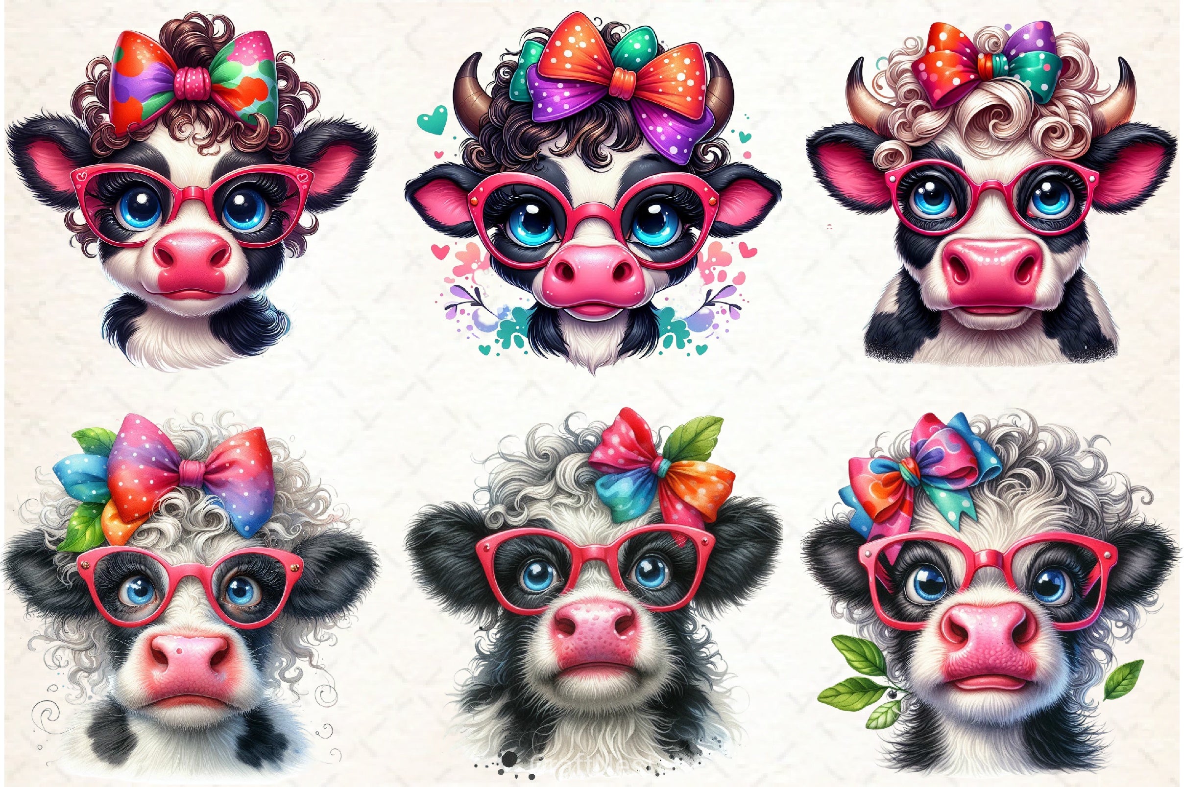 Funny Cow Clipart Bundle 4 - CraftNest - Digital Crafting and Art