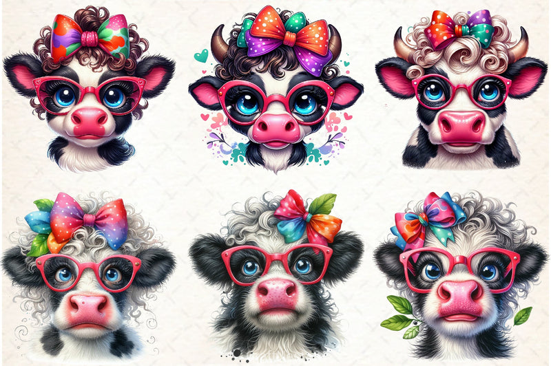 Funny Cow Clipart Bundle 4 - CraftNest - Digital Crafting and Art
