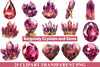 Burgundy Crystals and Gems Clipart