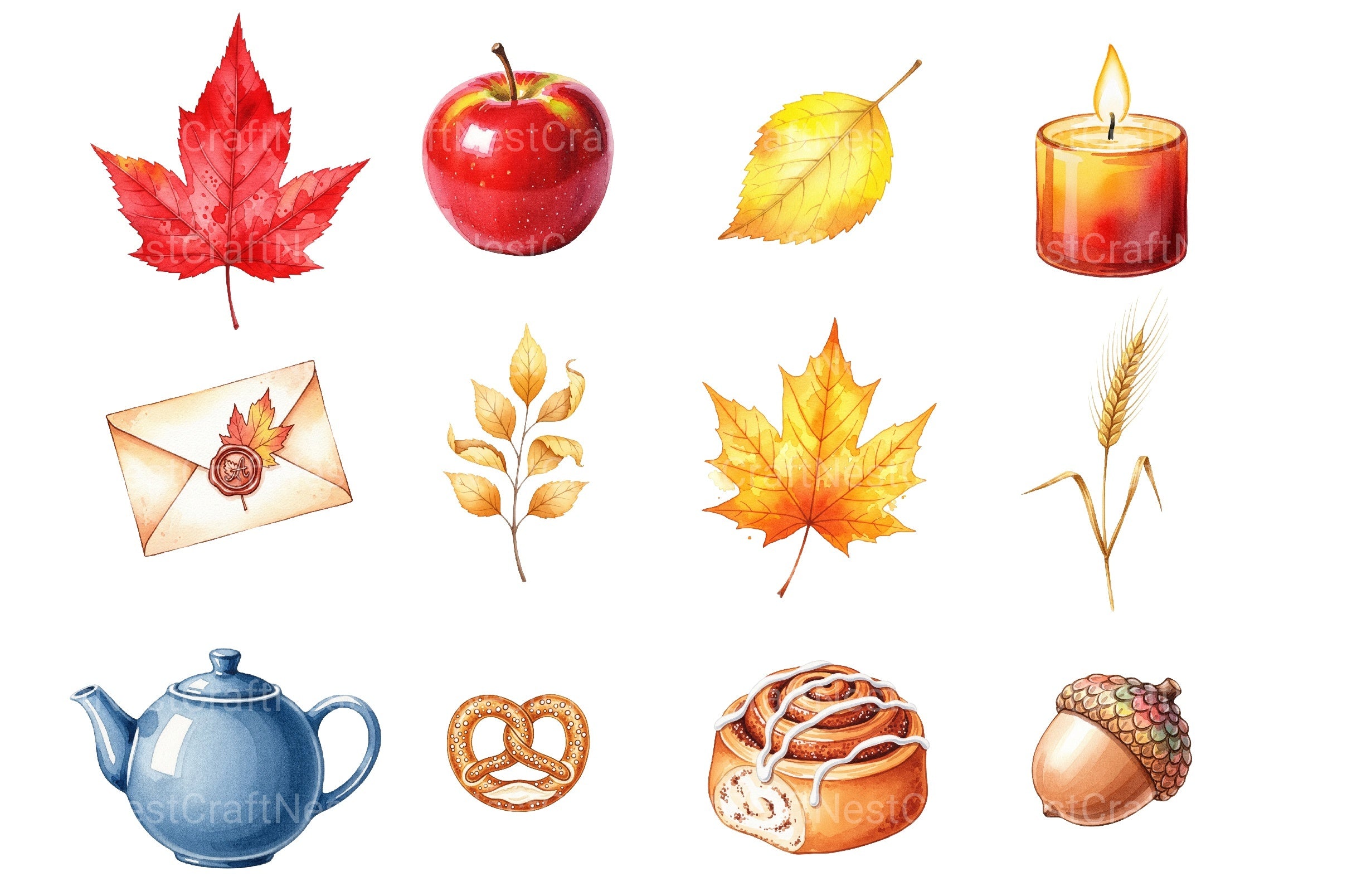 Autumn Fall Planner Clipart Bundle - CraftNest - Digital Crafting and Art