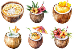 Coconut Drink Clipart - CraftNest - Digital Crafting and Art
