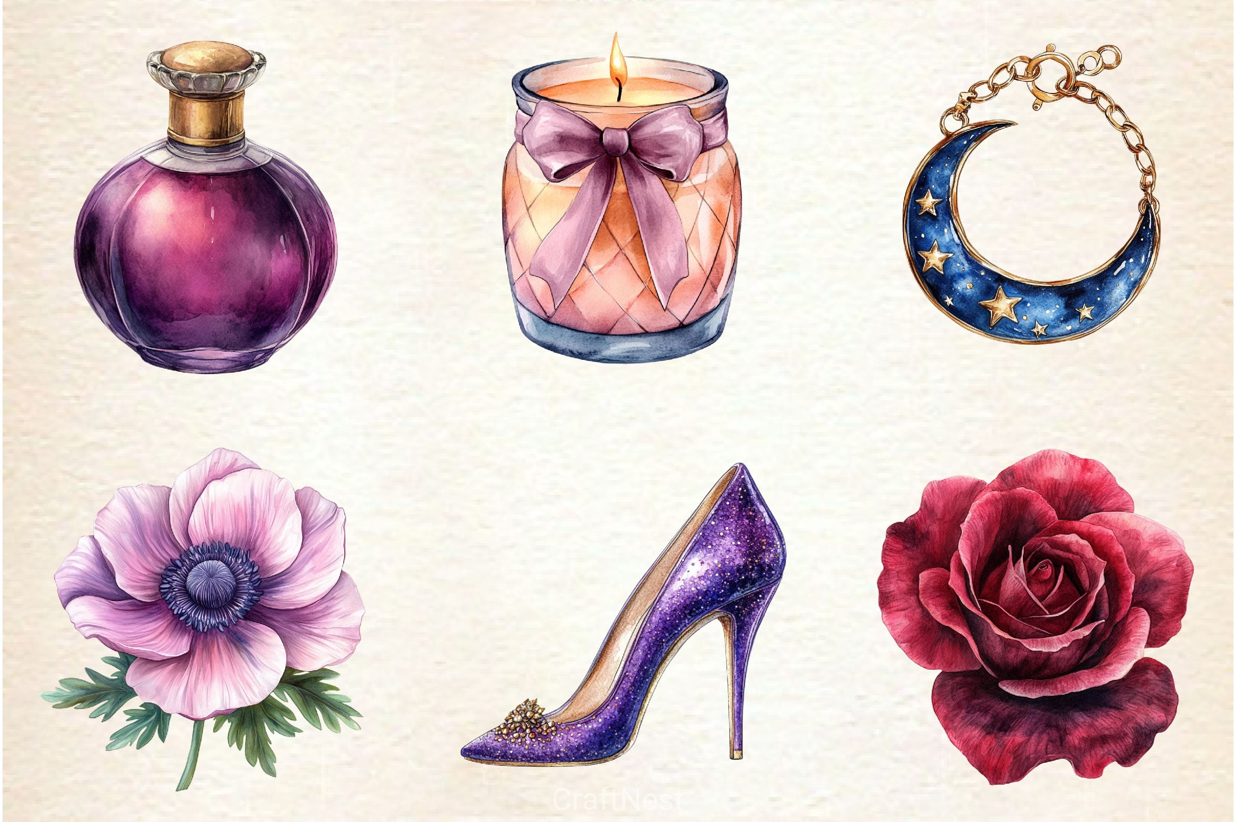 Velvet Reverie Clipart Bundle - CraftNest - Digital Crafting and Art