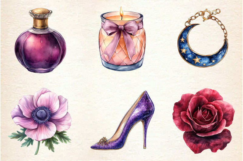 Velvet Reverie Clipart Bundle - CraftNest - Digital Crafting and Art