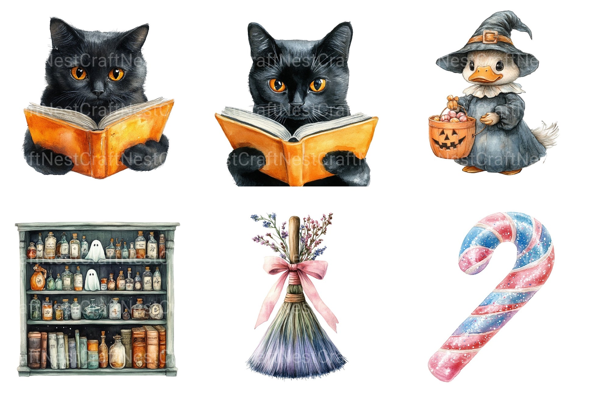 Pastel Halloween Aesthetics Clipart Bundle - CraftNest - Digital Crafting and Art