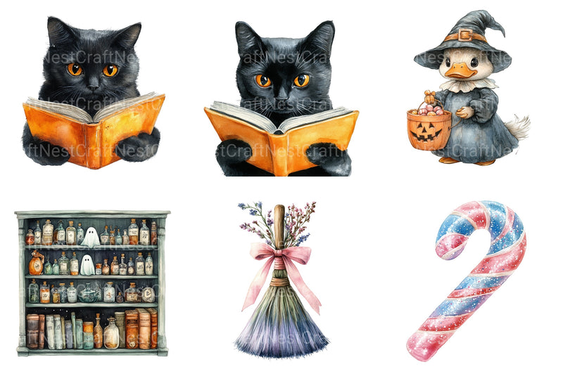 Pastel Halloween Aesthetics Clipart Bundle - CraftNest - Digital Crafting and Art