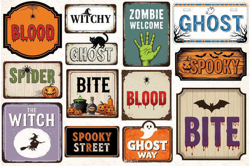 Vintage Rustic Halloween Clipart Bundle - CraftNest - Digital Crafting and Art