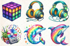 Nostalgic 90s Retro Clipart Bundle - CraftNest - Digital Crafting and Art