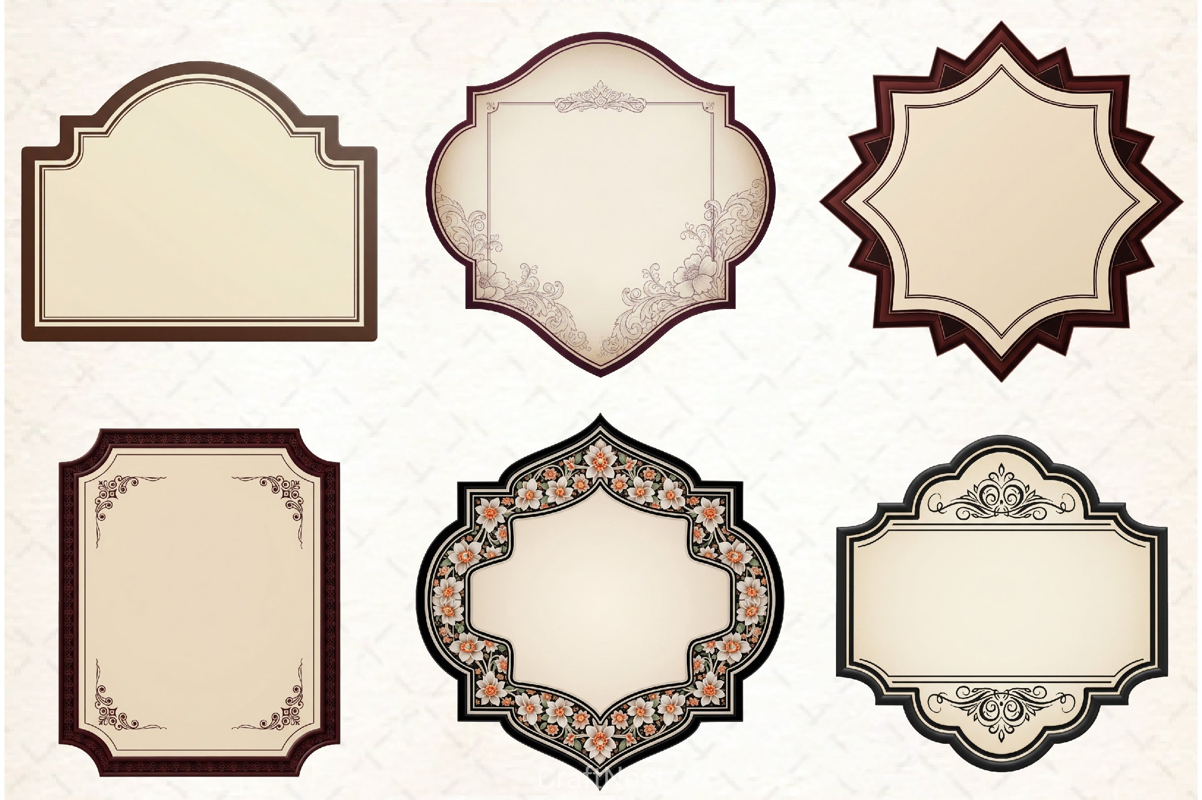 Vintage Label Clipart Bundle - CraftNest - Digital Crafting and Art