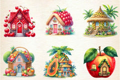 Fruit House Clipart Bundle - CraftNest - Digital Crafting and Art